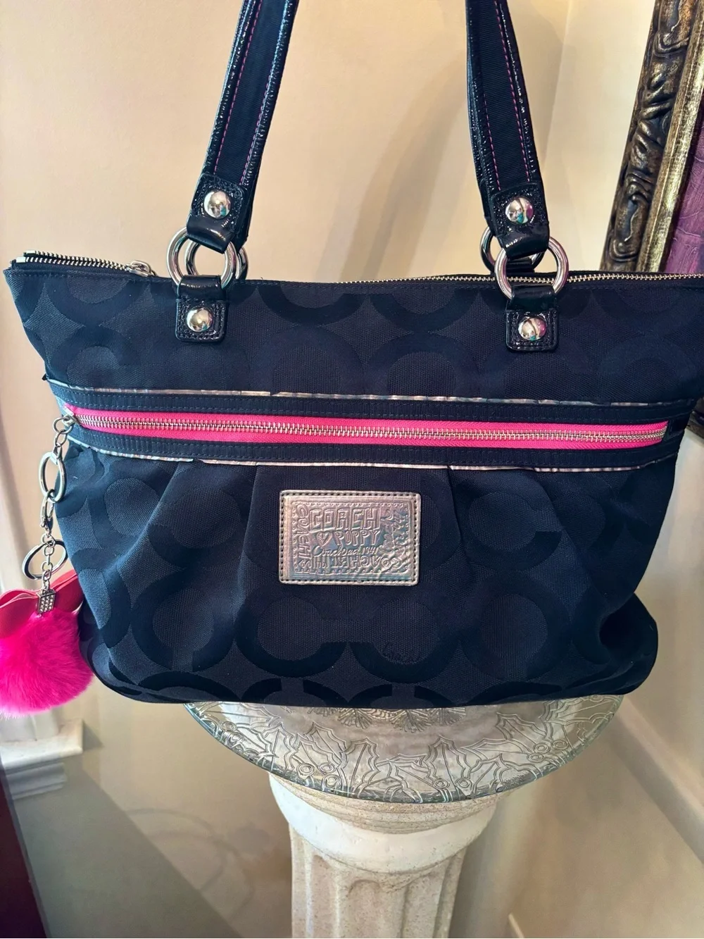 Coach black signature